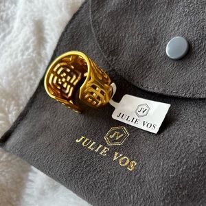 Julie Vos 24k gold plated adjustable ring
